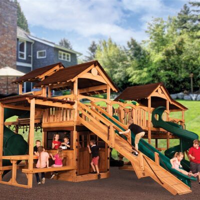 Treehouse Combo Playset | El Parque Infantil de Madera más Grande