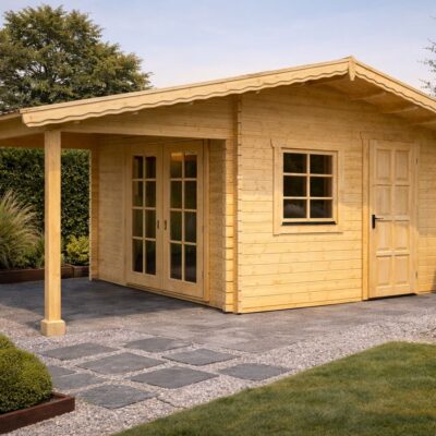 Caseta Madera Olivar con Extensión 1,5m