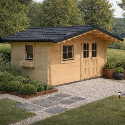 CASA Madera Olivar con puertas dobles