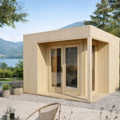 Caseta de madera Prado premium  l a medida l 9m²-21m² l 45mm