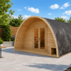 cabaña glamping de madera