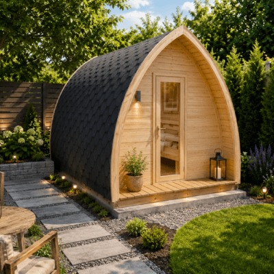 sauna cabaña glmping