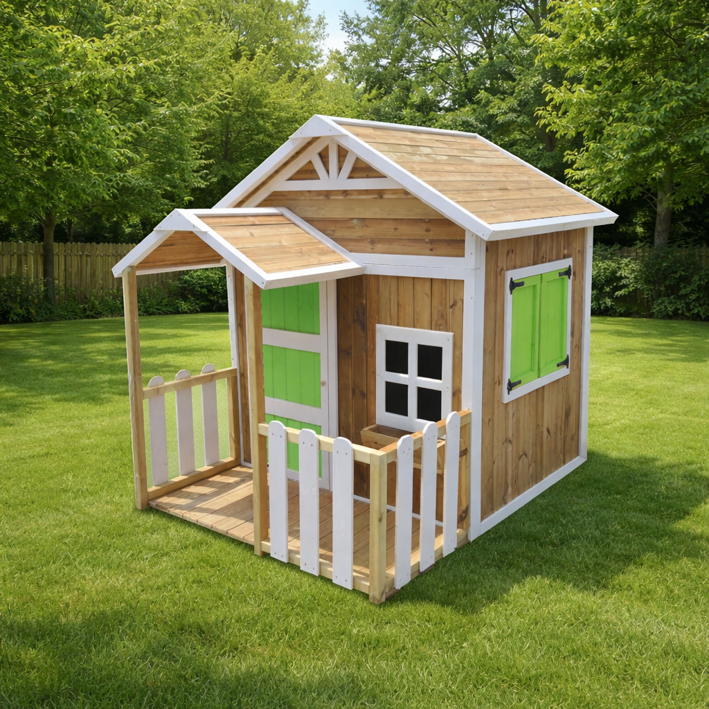 Casita de Madera ColorLife con Porche | Varios Colores | 1.95m Altura