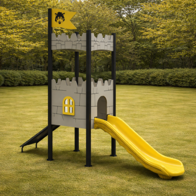 Parque Infantil Castillo PSIN-09 | Tobogán Curvo y Escalada | EN 1176