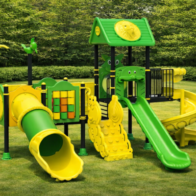 Parque Infantil Safari PSI-07 | 3 Toboganes y Juego Interactivo | EN 1176