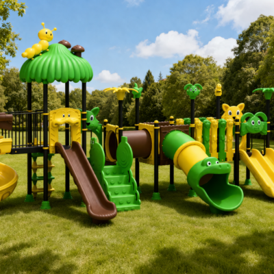 Parque Infantil Selva PSI-13 | 4 Toboganes y Túneles | EN 1176