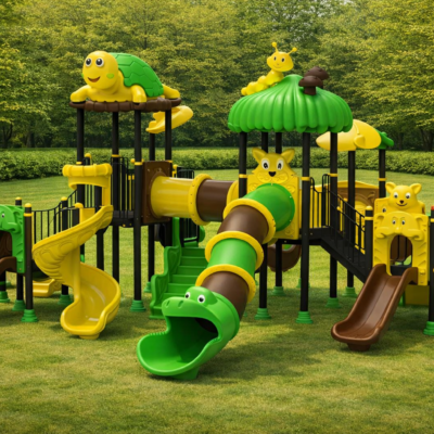 Parque Infantil Selva PSI-14 | Tobogán Serpiente y 4 Salidas | EN 1176