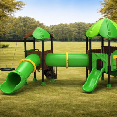 Parque Infantil Bosque PSI-21 | Columpio Nido y 3 Toboganes | EN 1176