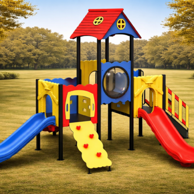 Parque Infantil Casita PSIN-04 | Túnel Transparente y Escalada | EN 1176