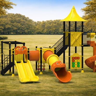 Parque Infantil Modular PSI-18 | Tobogán Tubo y Tres en Línea | EN 1176