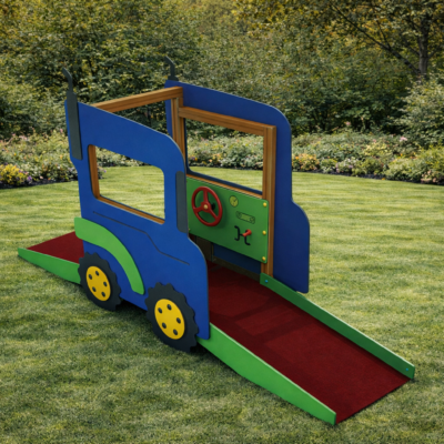 Coche Spyder Temático Inclusivo | Juego de Exterior en Acero Inoxidable