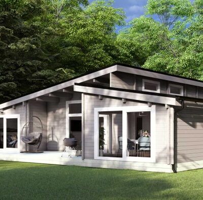 Cabaña Madera 4 Hab (14x12m)