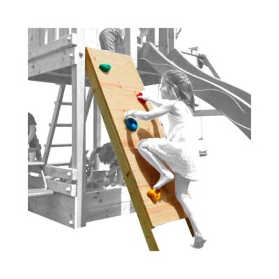 Pared de Escalada Infantil MSA-9 | 120 cm | Madera Tratada y Presas