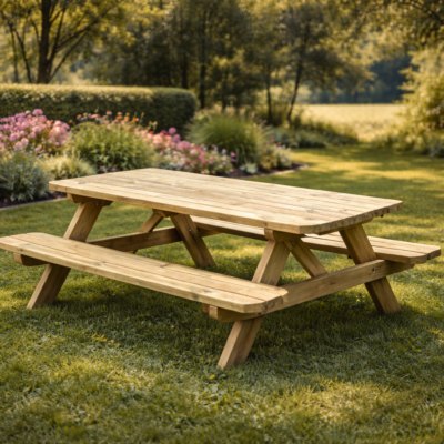 Mesa de Picnic para Niños de Madera | Exterior y Jardín | Segura y Resistente