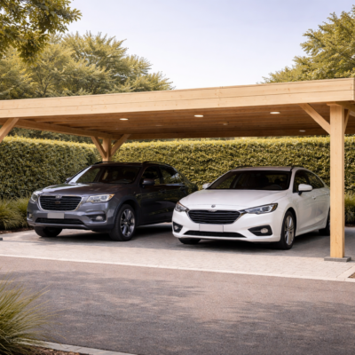 Estructura Madera Laminada PGL-4 | Porche y Cobertizo Abierto