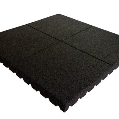 Losa de Caucho 100x100cm Negra | Pavimento de Seguridad Infantil