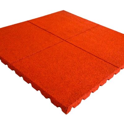 Losa de Caucho 100x100xcm Roja | Pavimento de Seguridad Infantil