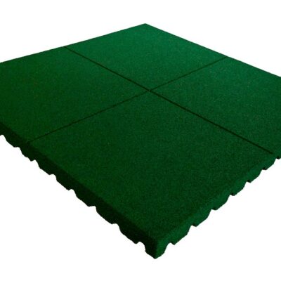 Losa de Caucho 100x100xcm Verde | Pavimento de Seguridad Infantil
