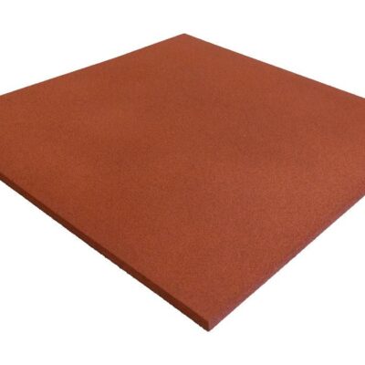 Losa de Caucho GYM 100x100 cm Roja | Suelo Técnico de Alta Resistencia