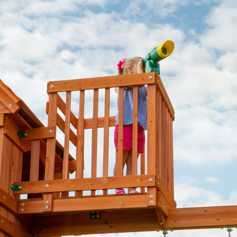 Parque Infantil De Madera Skyfort I L 6,7X5,1M L 34,2M² - Kora Habitat Parque infantil de madera