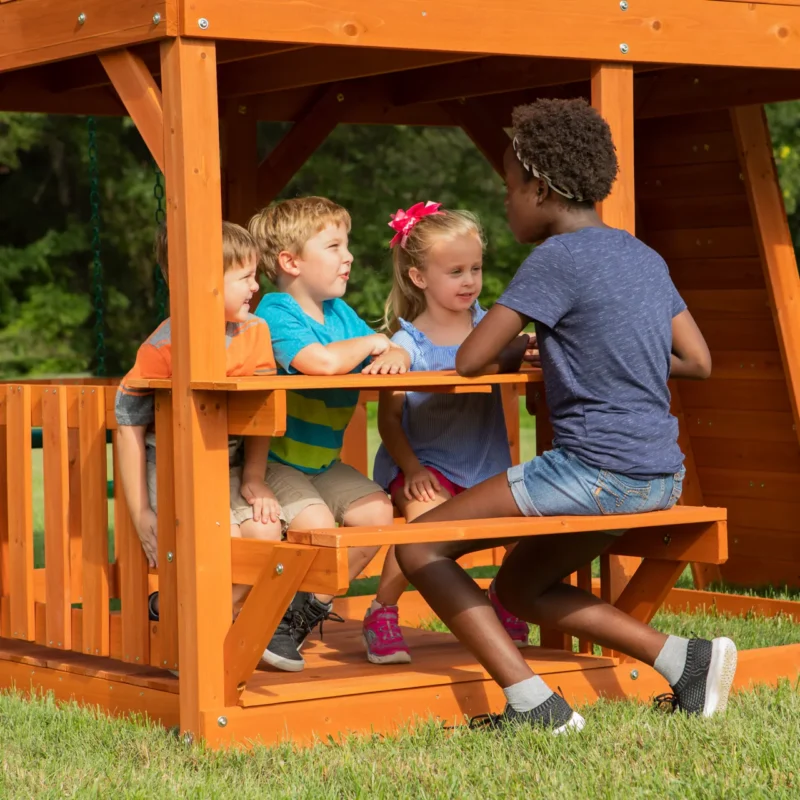 Parque Infantil De Madera Skyfort I L 6,7X5,1M L 34,2M² - Kora Habitat Parque infantil de madera