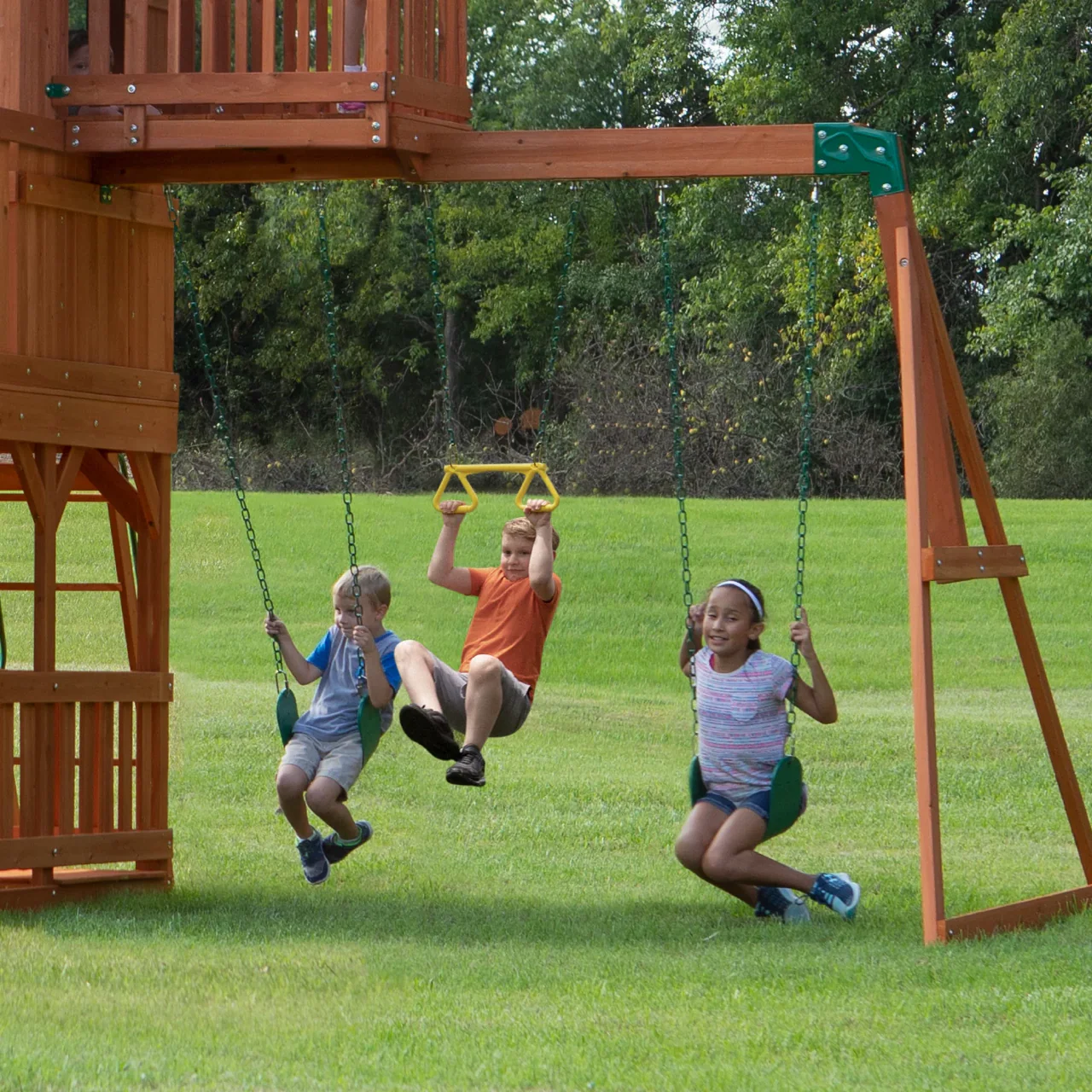 Parque Infantil De Madera Skyfort I L 6,7X5,1M L 34,2M² - Kora Habitat Parque infantil de madera