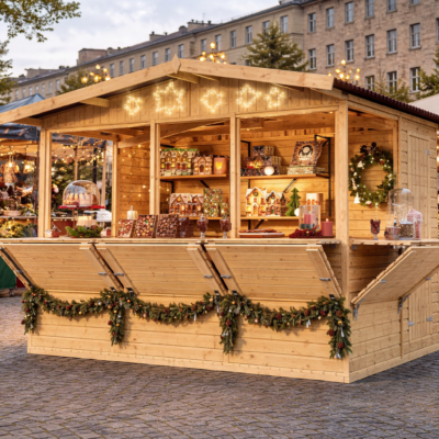 Quiosco de Madera Market Pro XL 6m² | Puesto de Venta Profesional