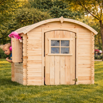 Casita Infantil de Madera Tejado Curvo 19mm | Magic