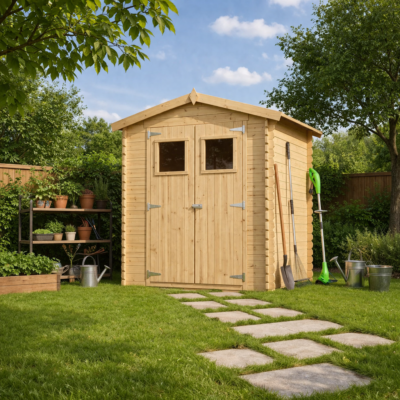 Caseta de Madera con Doble Puerta 1.98m² | Suelo Opcional