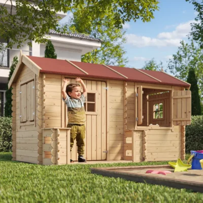 Casita de Madera Grande 223x164 cm | Porche y Suelo