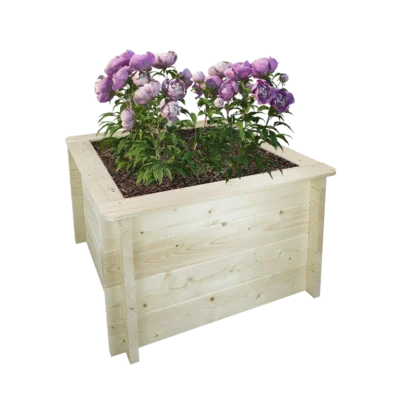 Jardinera de Madera Grande 78x78 cm | Capacidad 170L
