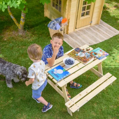 Mesa de Picnic Infantil Compacta 60x81 cm | Madera 15mm | TBL-35