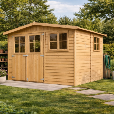 Caseta Madera Jardín Grande 6m² | Doble Puerta 155cm | TBL-8