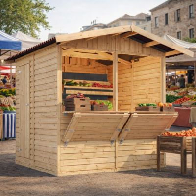 Quiosco de Madera Market Pro 4m² | Caseta de Venta Exterior