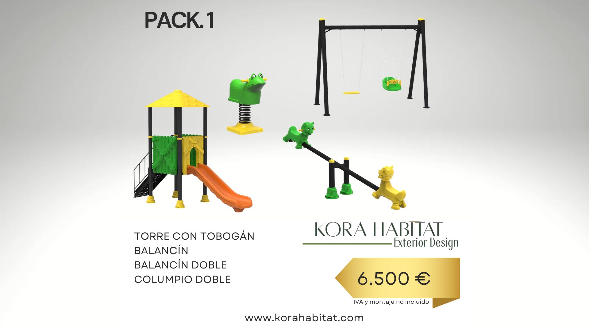 Pack parque infantil pvc