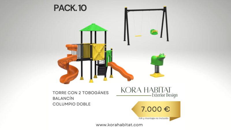 Parque Infantil L Pack 10 - Kora Habitat Pack parque infantil pvc