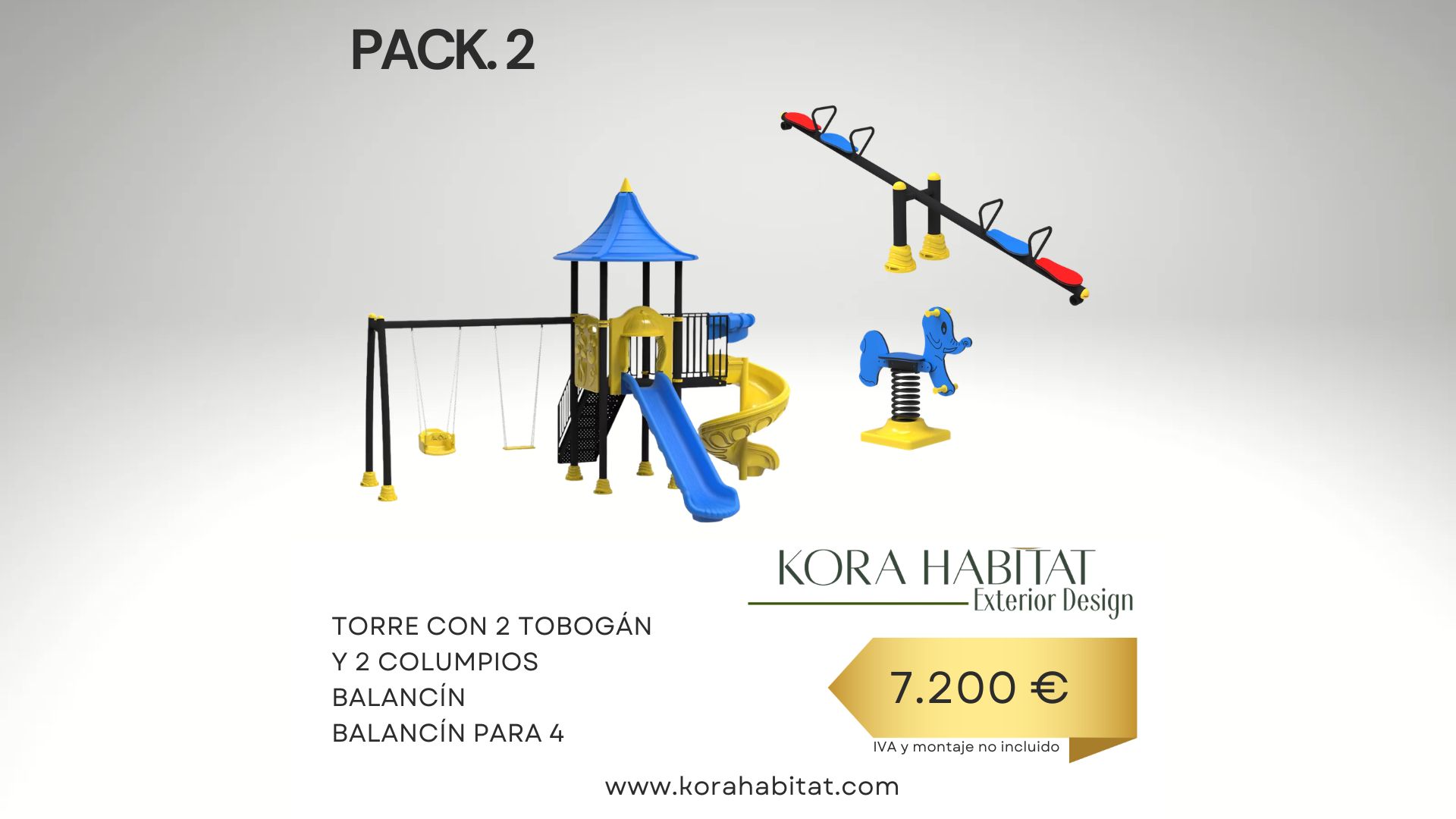 Pack parque infantil pvc