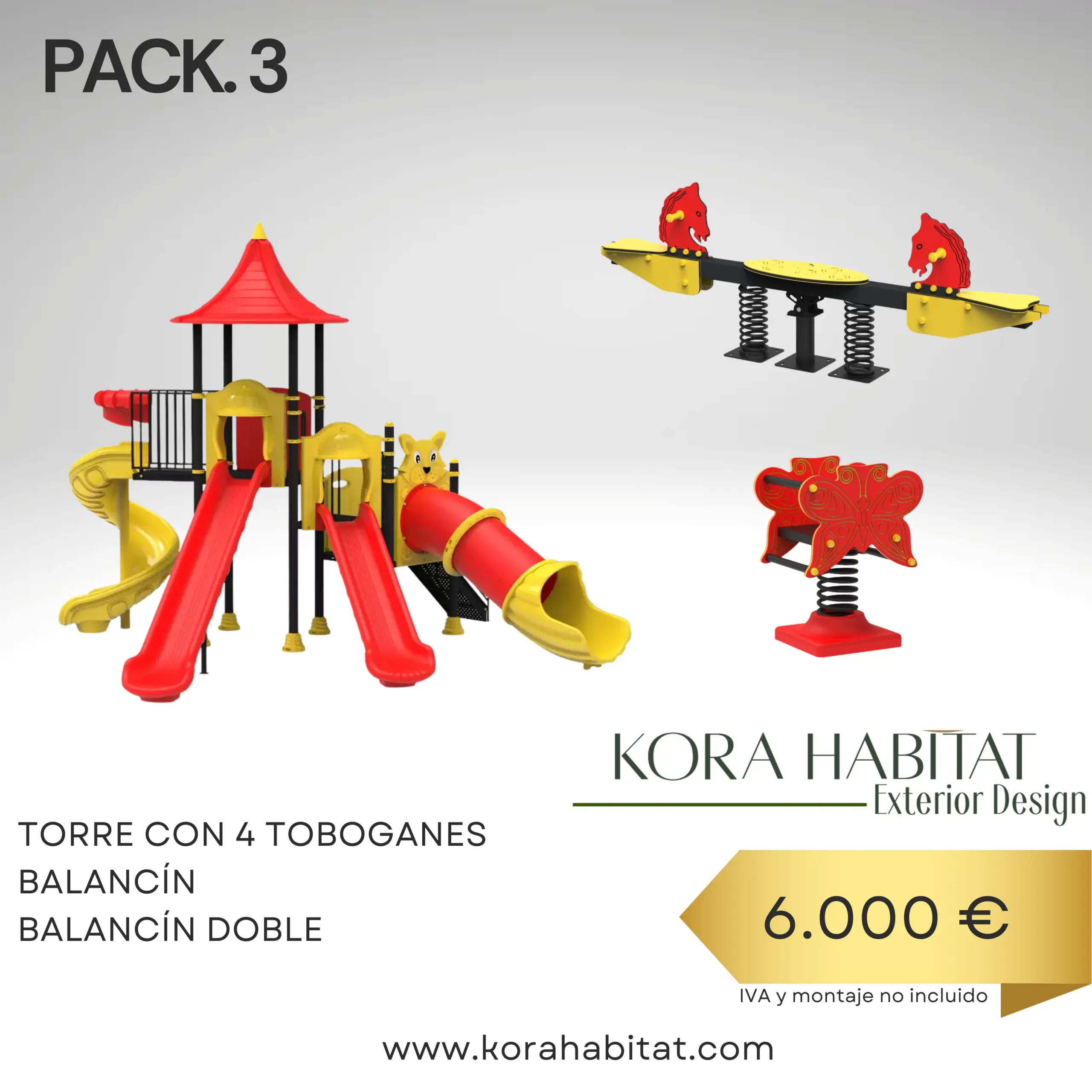 Parques infantiles parque infantil l pack 3