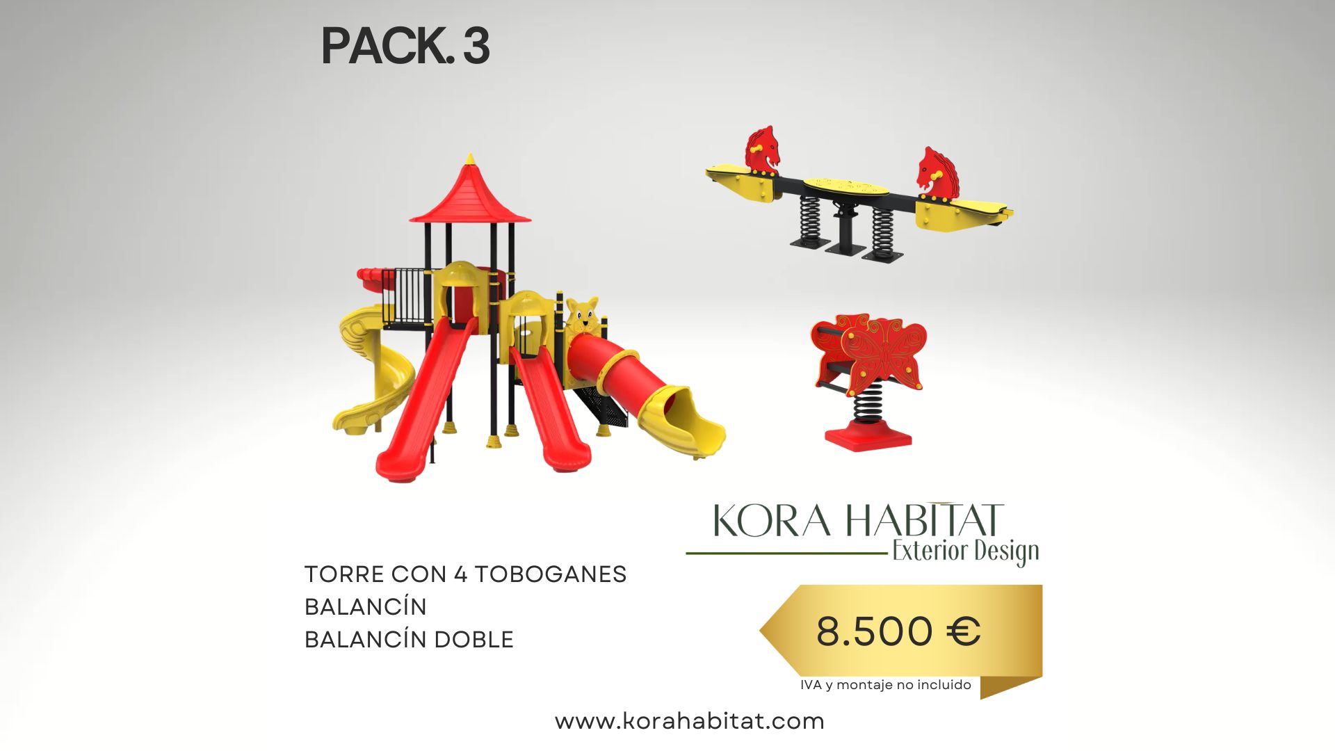 Pack parque infantil pvc