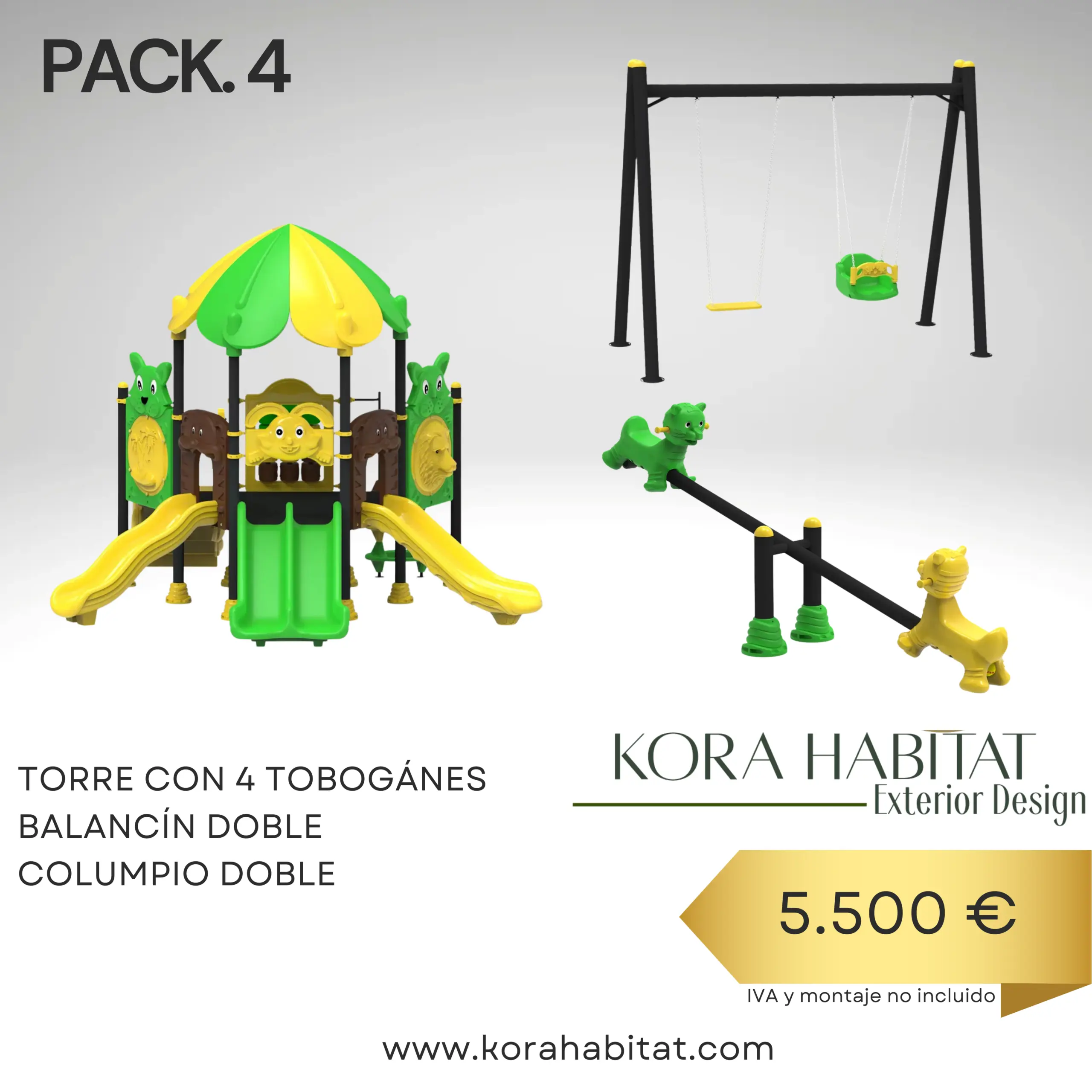 Parques infantiles parque infantil l pack 4