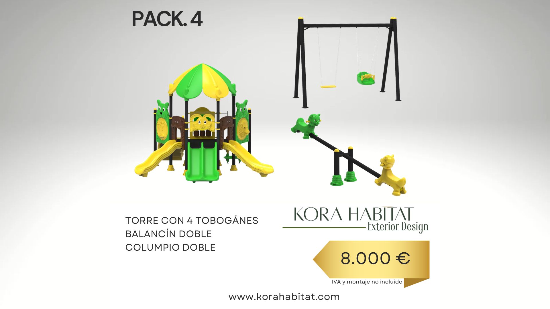 Pack parque infantil pvc