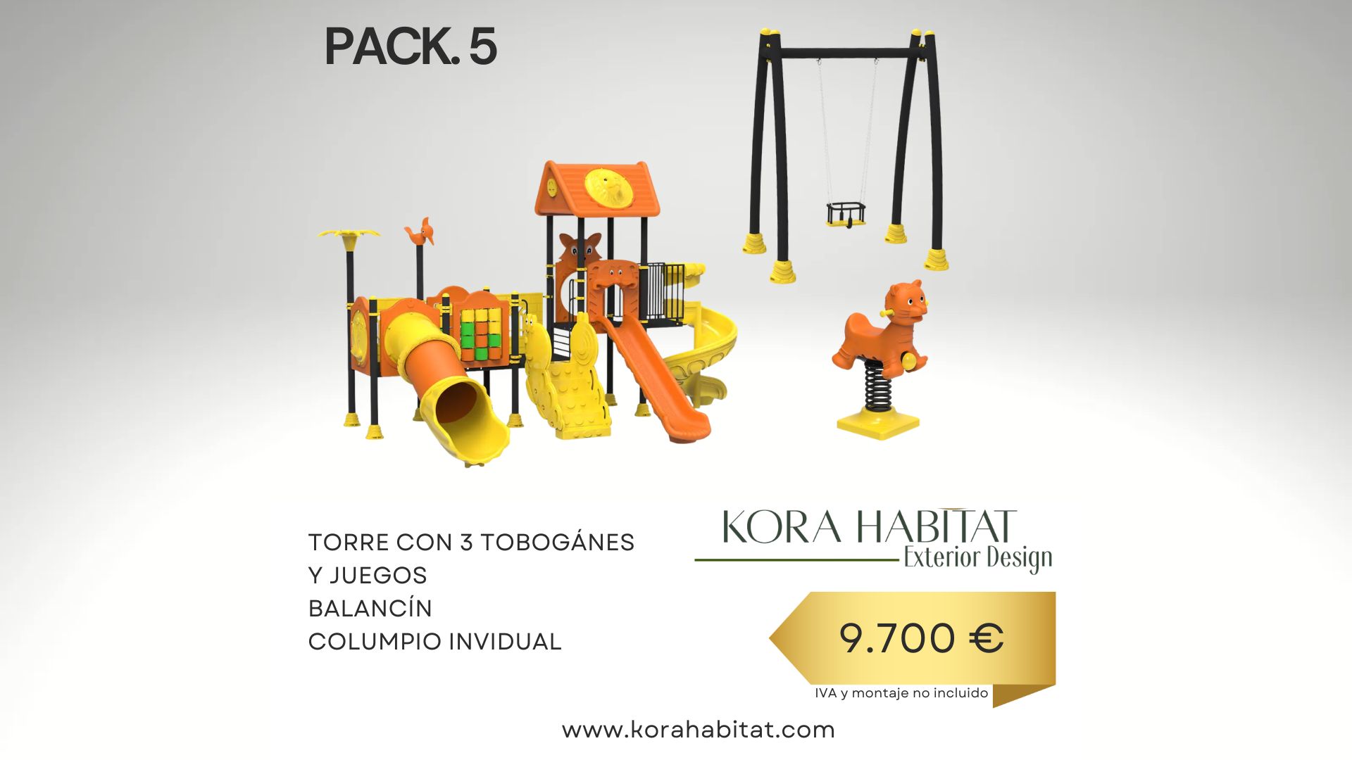Pack parque infantil pvc
