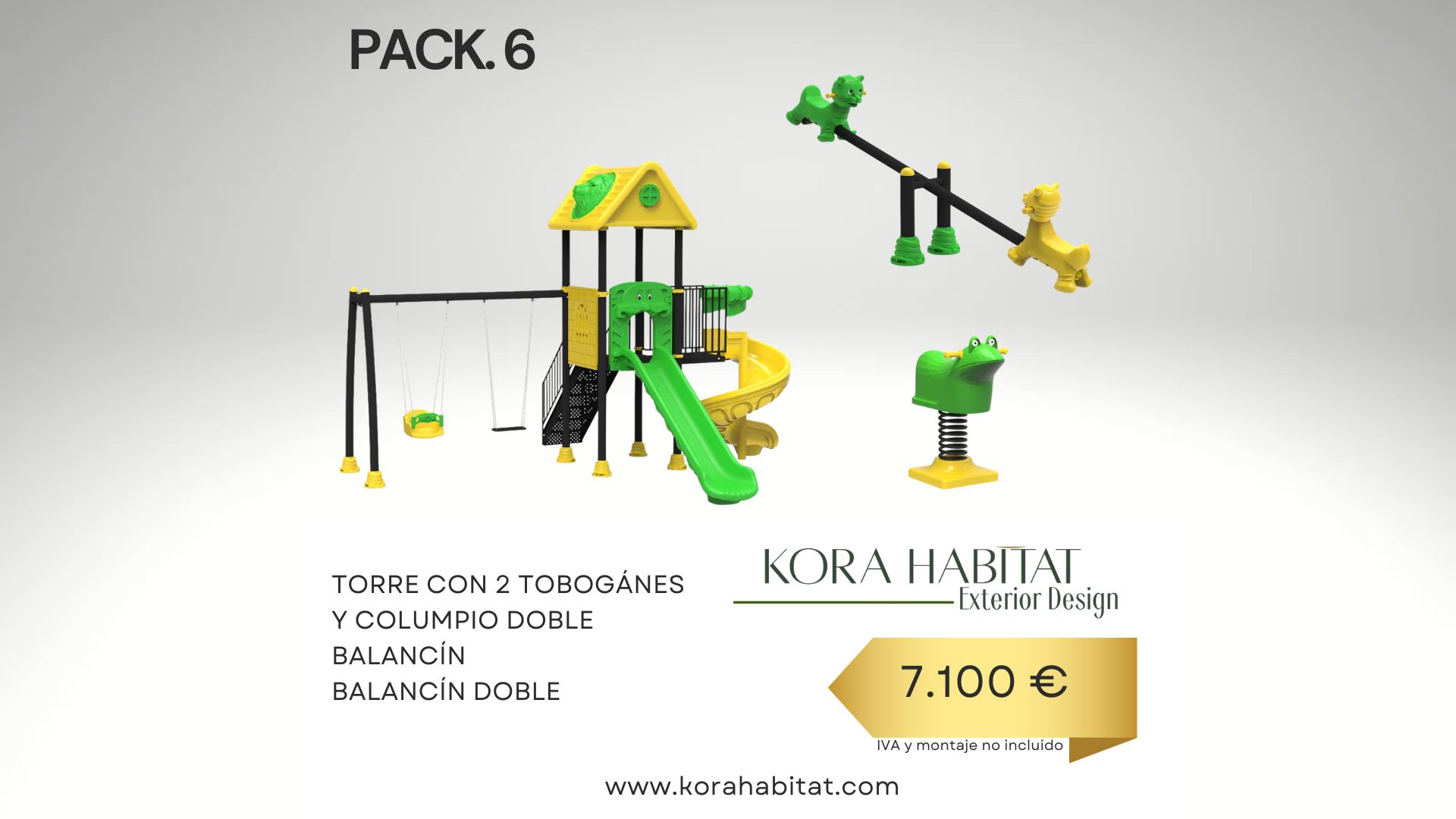 Pack parque infantil pvc