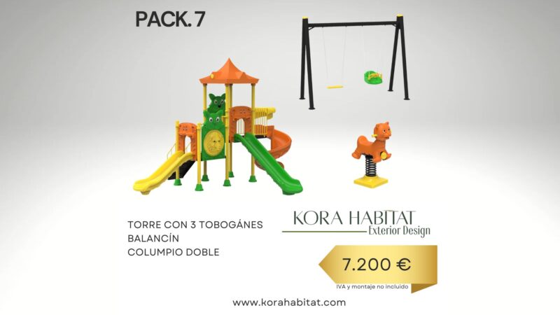Parque Infantil L Pack 7 - Kora Habitat Pack parque infantil pvc