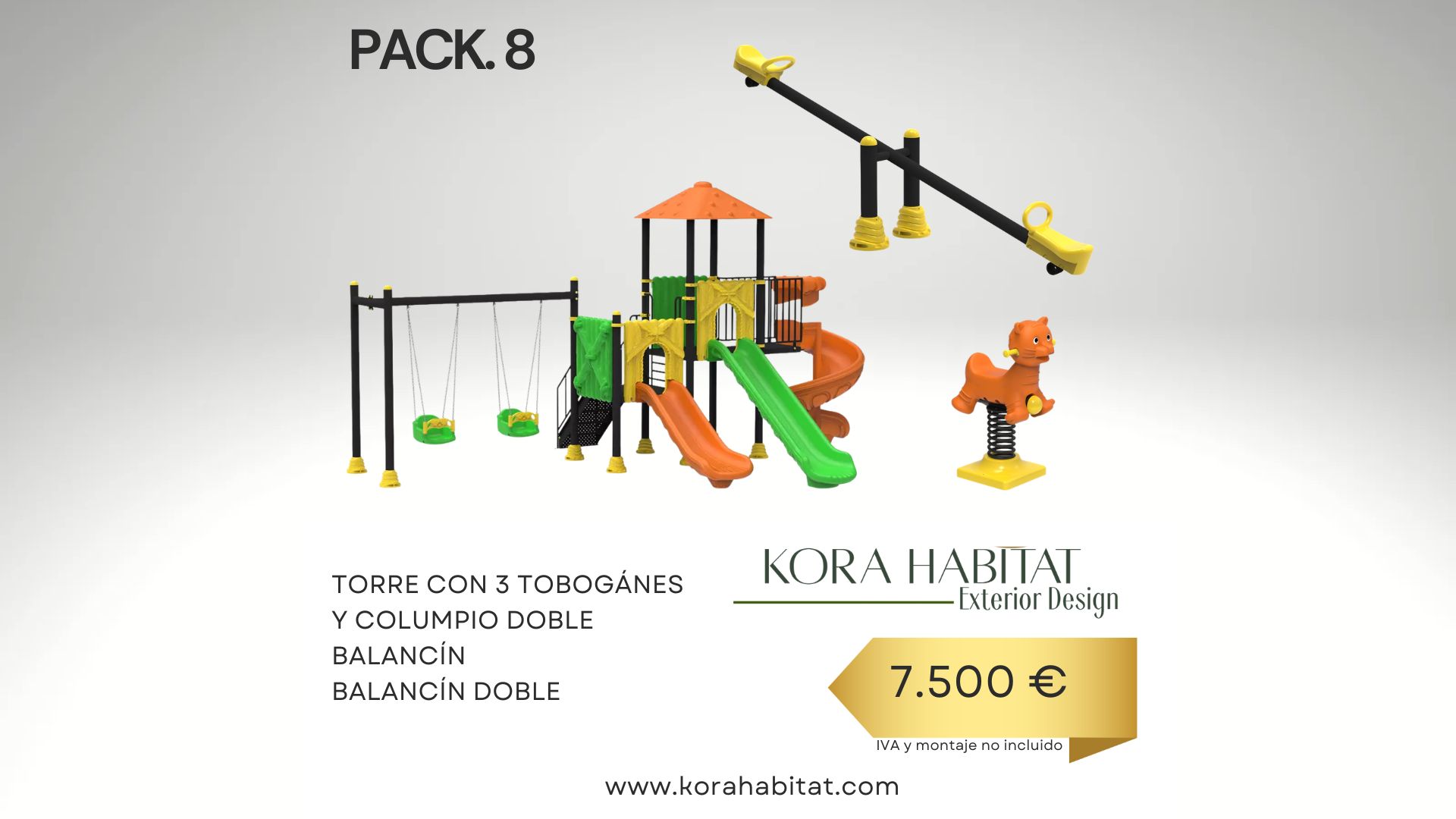 Pack parque infantil pvc
