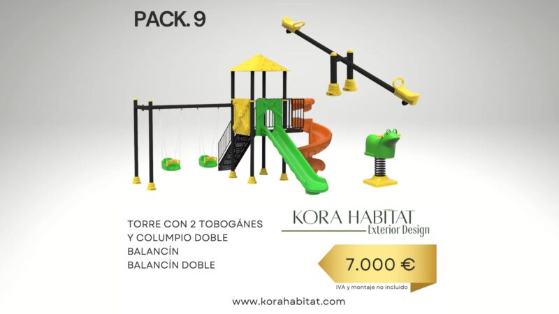 Parque Infantil L Pack 9 - Kora Habitat Pack parque infantil pvc