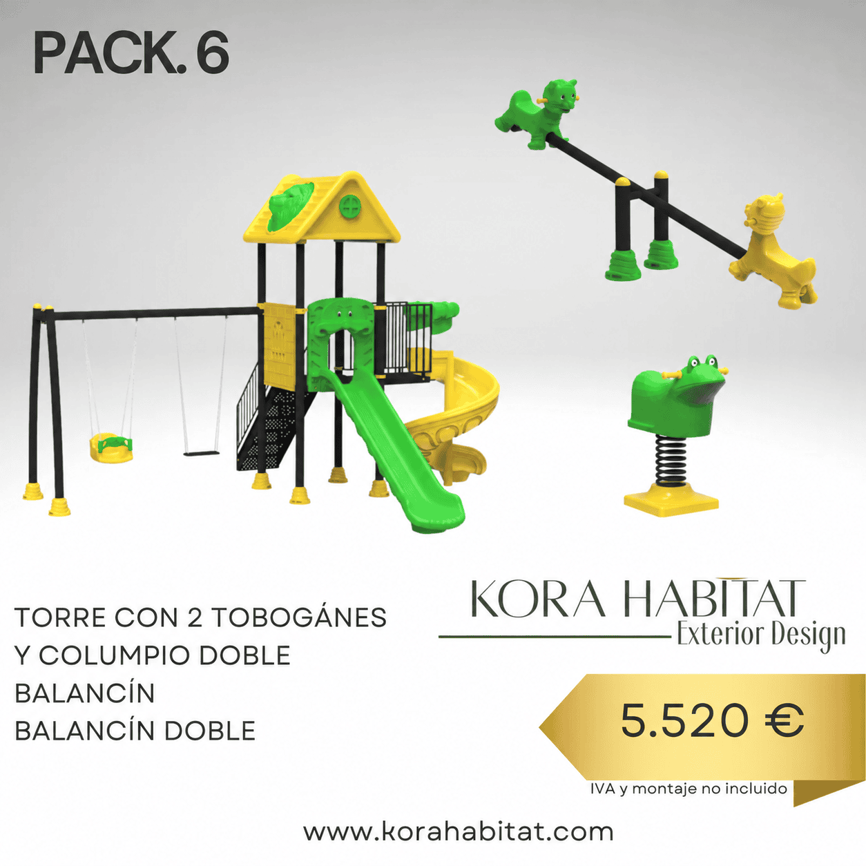 Parques infantiles parque infantil l pack 6