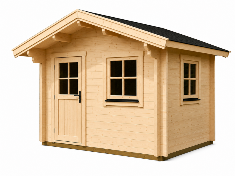 Casetas de madera caseta de madera kora l 3,5x3,5m l 12,25m² l 30mm