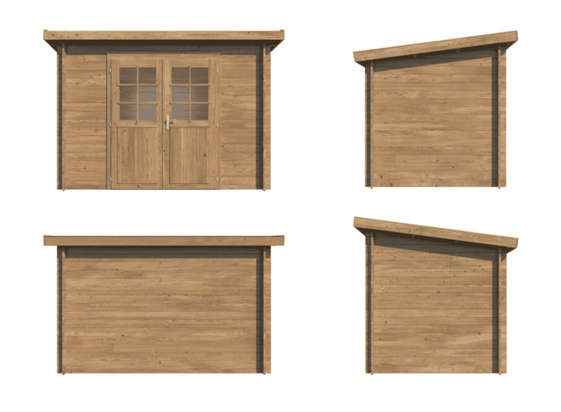 Caseta De Madera Alice L 2,76X1,8M L 4,7M² L 28Mm - Kora Habitat Caseta de madera