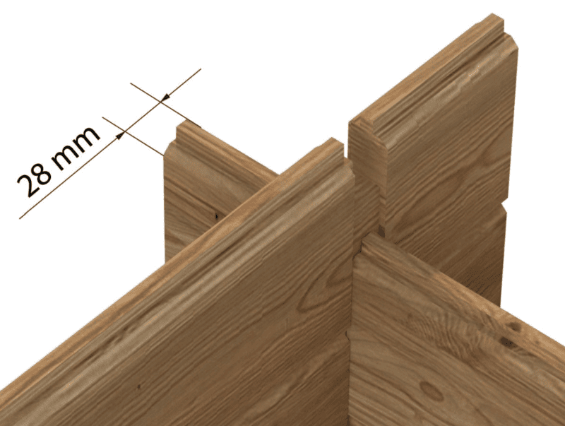 Caseta De Madera Alice L 3,38X2,76M L 9M² L 28Mm - Kora Habitat Caseta de madera